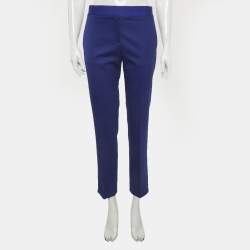 مملوكة مسبقًا Theory Blue Wool Crepe Pants M