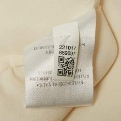 Pre Owned Theory Cream Silk Sleeveless Top S