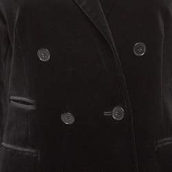 مملوكة مسبقًا Theory Black Velvet Double Breasted Blazer L
