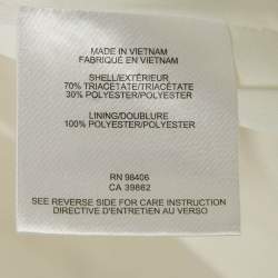 Pre Owned Theory White Crepe Button Front Back Slit Blazer M