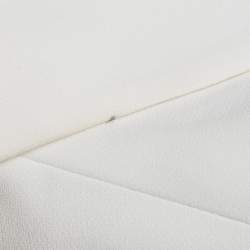 Pre Owned Theory White Crepe Button Front Back Slit Blazer M