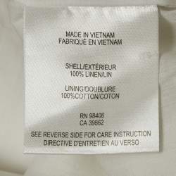 Theory White/Brown Line Sleeveless Top M