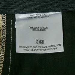 Pre Owned Theory Beige Linen Wide Leg Trousers S