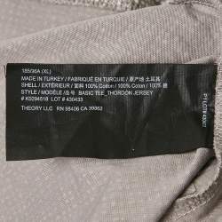 Theory Grey Thordon Basic Micro Print Jersey T-Shirt XL