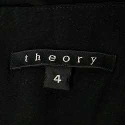 Pre Owned Theory Black Jersey Sleeveless Midi Dress S