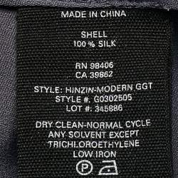 مملوكة مسبقًا Theory Blue Silk Button Front Sleeveless Mini Dress S