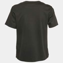Theory Black Silk & Cotton Half Sleeve T-Shirt S
