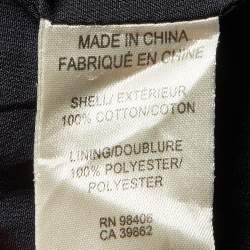 مملوكة مسبقًا Theory Navy Blue Striped Cotton Button Front Dress S