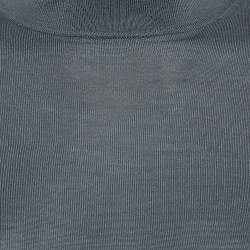 Pre Owned Theory Grey Wool Knit Turtle Neck Sweater XS