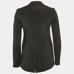 Pre Owned Theory Black Silk Double Breasted Blazer XS