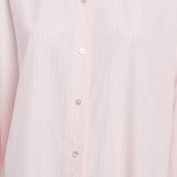 Theory Pink Striped Cotton Oversized Shirt S