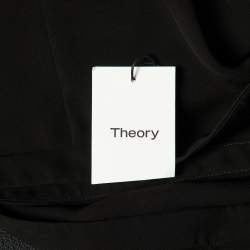 Theory Black Crepe Wrap Maxi Skirt M