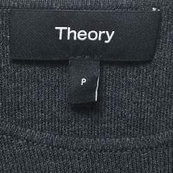 Theory Grey Wool Jersey and Jute Mini Dress XS