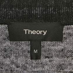 Theory Black Linen Knit Long Cardigan M