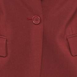Theory Burgundy Wool Regular Fit Blazer XS
