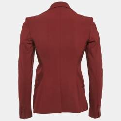 Theory Burgundy Wool Regular Fit Blazer XS