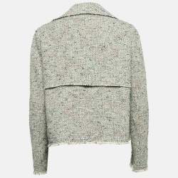 Theory Grey Tweed Open Front Jacket M