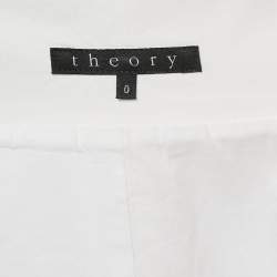 Theory White Cotton Gabardine Top XS