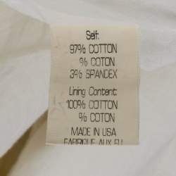 Theory White Cotton Gabardine Top XS