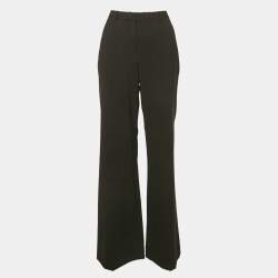 Theory Black Wool Wide Leg Trousers L