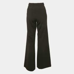 Theory Black Wool Wide Leg Trousers L