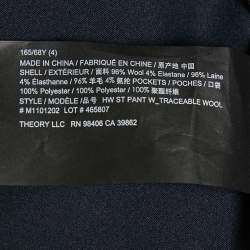 Theory Pink Wool Straight Leg Trousers S