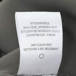 Pre Owned Theory Grey Silk Full Sleeve Top M