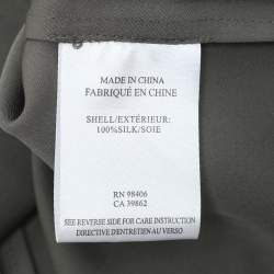 Pre Owned Theory Grey Silk Full Sleeve Top M