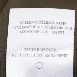 Pre Owned Theory Olive Green Silk Top M