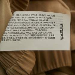 Pre Owned Theory Gold Sateen Straight Leg Pants L