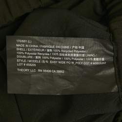 Pre Owned Theory Black Chiffon Wide-Leg Trousers L