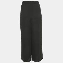 Pre Owned Theory Black Chiffon Wide-Leg Trousers L