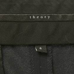 Pre Owned Theory Navy Blue Wool Formal Trousers M