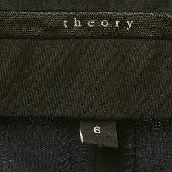 Pre Owned Theory Navy Blue Wool Formal Trousers M