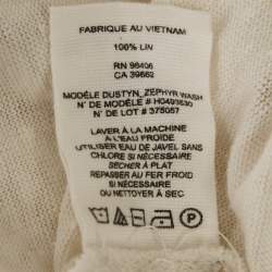 Pre Owned Theory Off-White Linen Jersey Top XXL