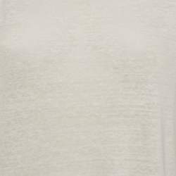 Pre Owned Theory Off-White Linen Jersey Top XXL