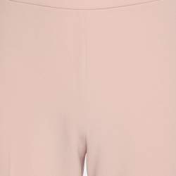 Pre Owned Theory Peach Crepe Wide Leg Trousers M