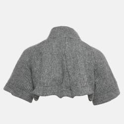 Pre Owned Theory Grey Wool Rib Kit Capelet S