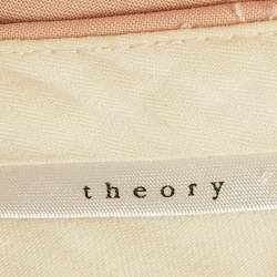 Pre Owned Theory Blush Pink Wool Trousers S