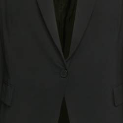 Pre Owned Theory Black Wool Single Breasted Blazer M