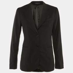 Pre Owned Theory Black Wool Single Breasted Blazer S