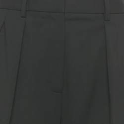 Pre Owned Theory Black Wool Pleated Formal Trousers S