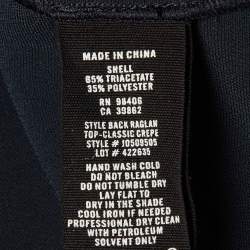 Pre Owned توب ثيوري كم راجلان قماش كريب باللون الأزرق الليلي صغير