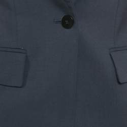 Pre Owned Theory Navy Blue Wool Pants Suit Set S