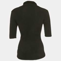 Pre Owned ```
بوليفر ثيوري برقبة موك مضلع أسود متوسط
```