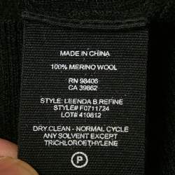 Pre Owned ```
بوليفر ثيوري برقبة موك مضلع أسود متوسط
```