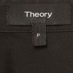 مملوكة مسبقًا فستان ثيوري أسود قطن بأكمام طويلة مقاس صغير - سمول