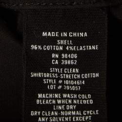 مملوكة مسبقًا فستان ثيوري أسود قطن بأكمام طويلة مقاس صغير - سمول