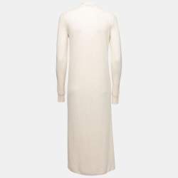 Theory Cream Cashmere Knit Open Front Long Cardigan S