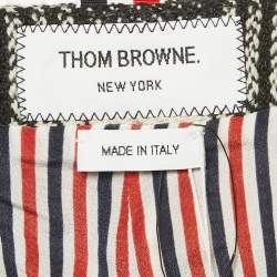 Thom Browne Black Tweed Raw Edge Mini Skirt L